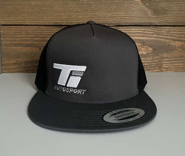 Gray and Black Snapback with White TI Logo 